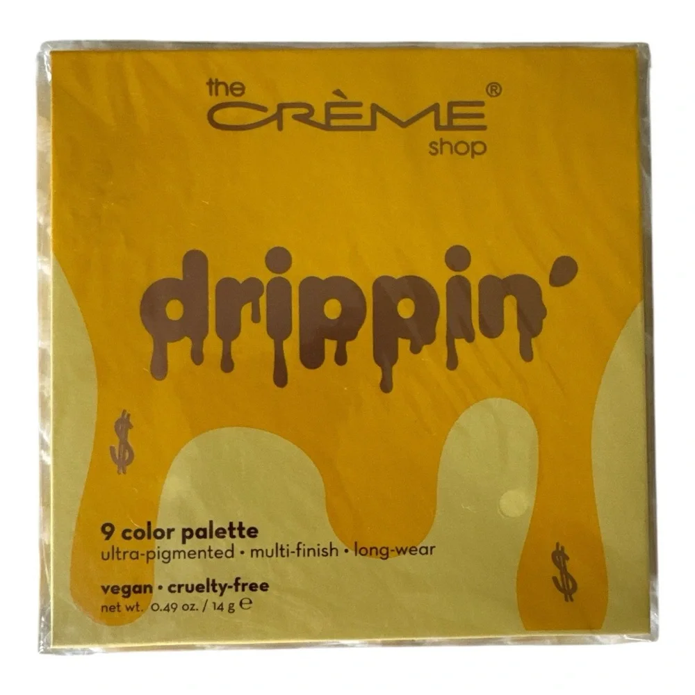 The Creme Shop Drippin 9 Color Eyeshadow Palette Vegan Cruelty Free NIB